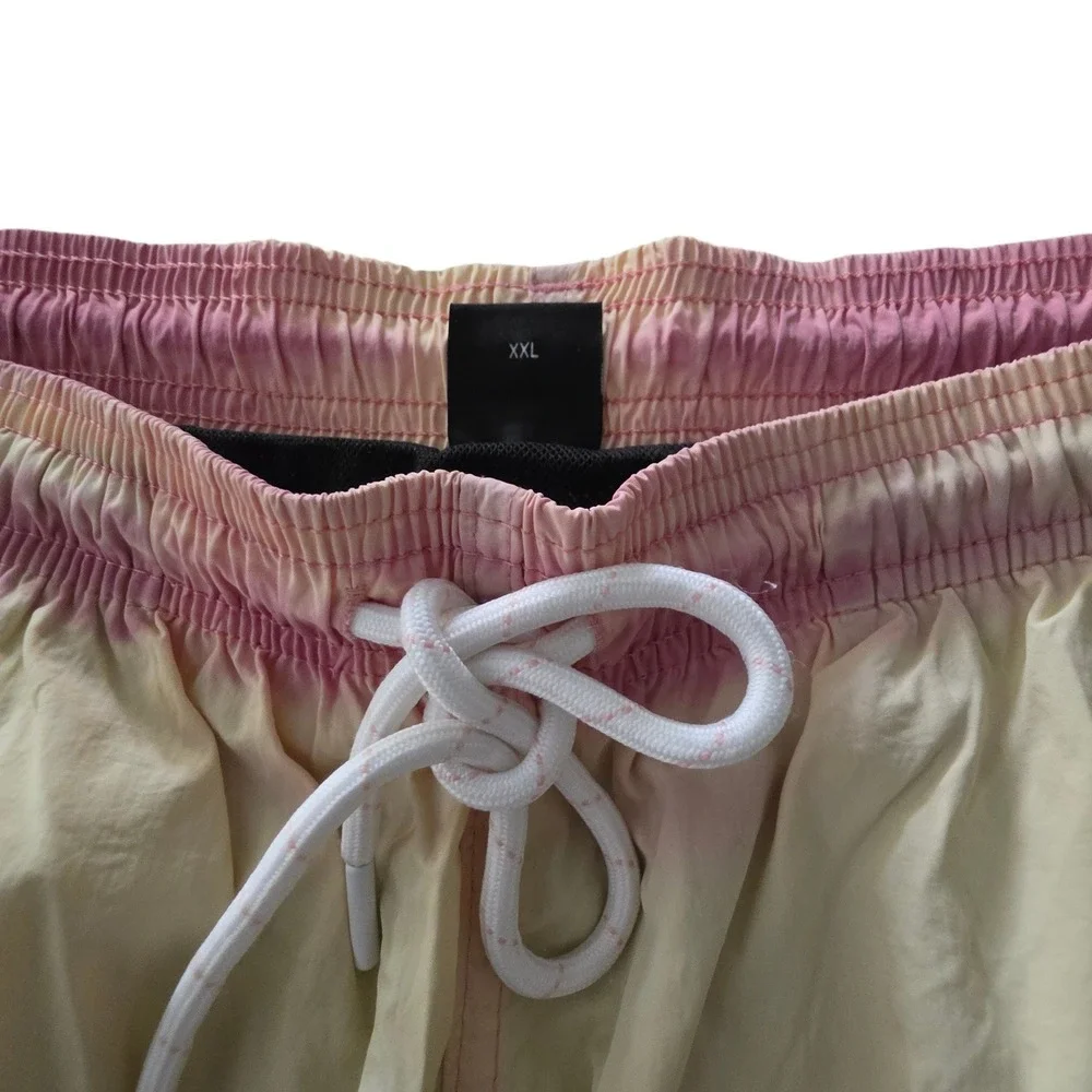 Hugo‎ Boss Mens Swim Trunks Yellow White Logo Drawstring XXL